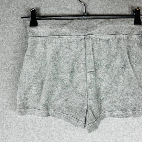 Juicy Couture Womans Sz Small Grey Powder Heather Velour Shorts NWT - Picture 7 of 8